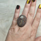 Anillo baño de plata con jaspe ojo de pájaro