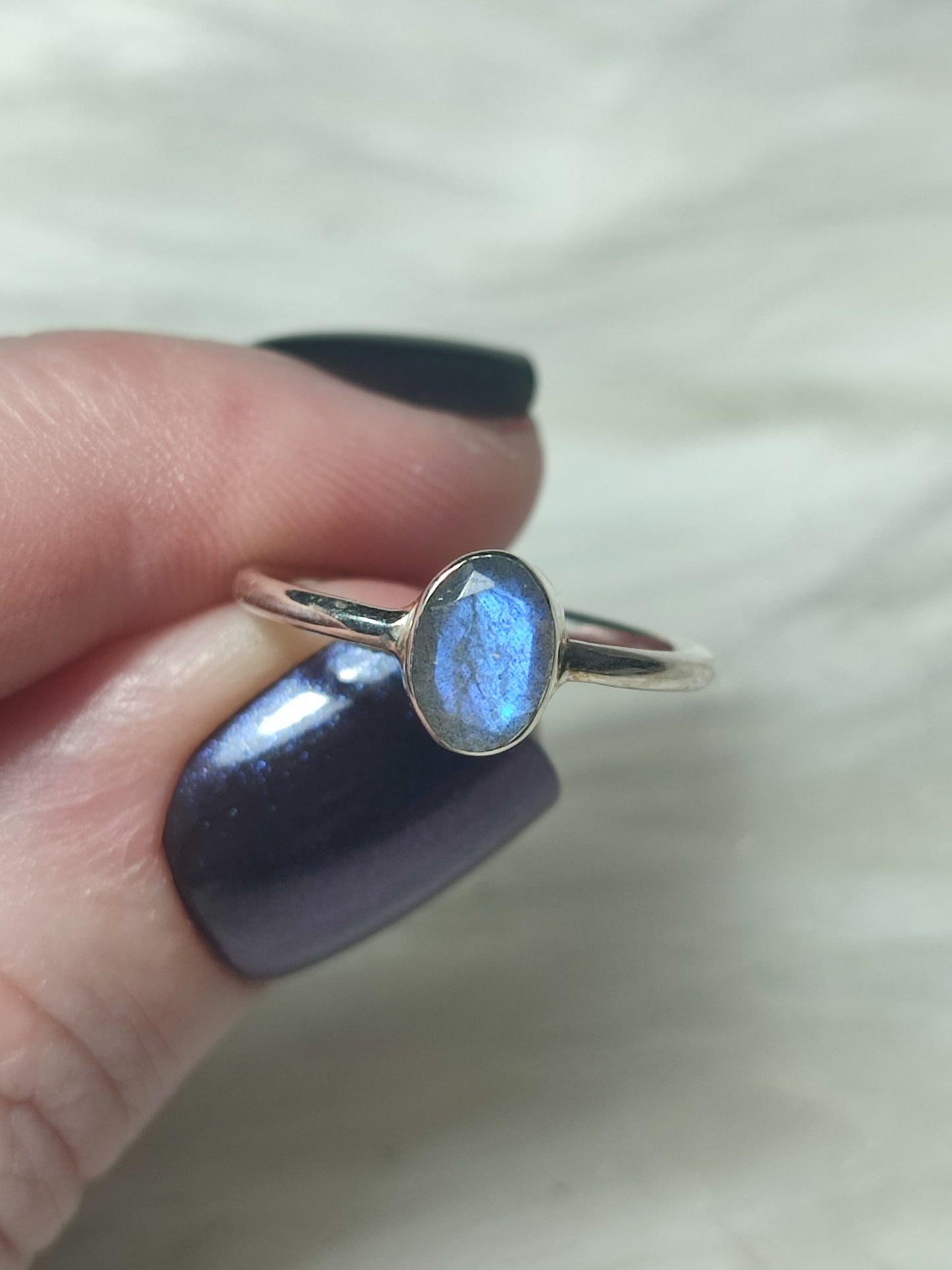 Anillo plata 925 con mineral 18.50 mm - Leer descripción