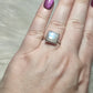 Anillo plata 925 con piedra luna - ajustable número 22