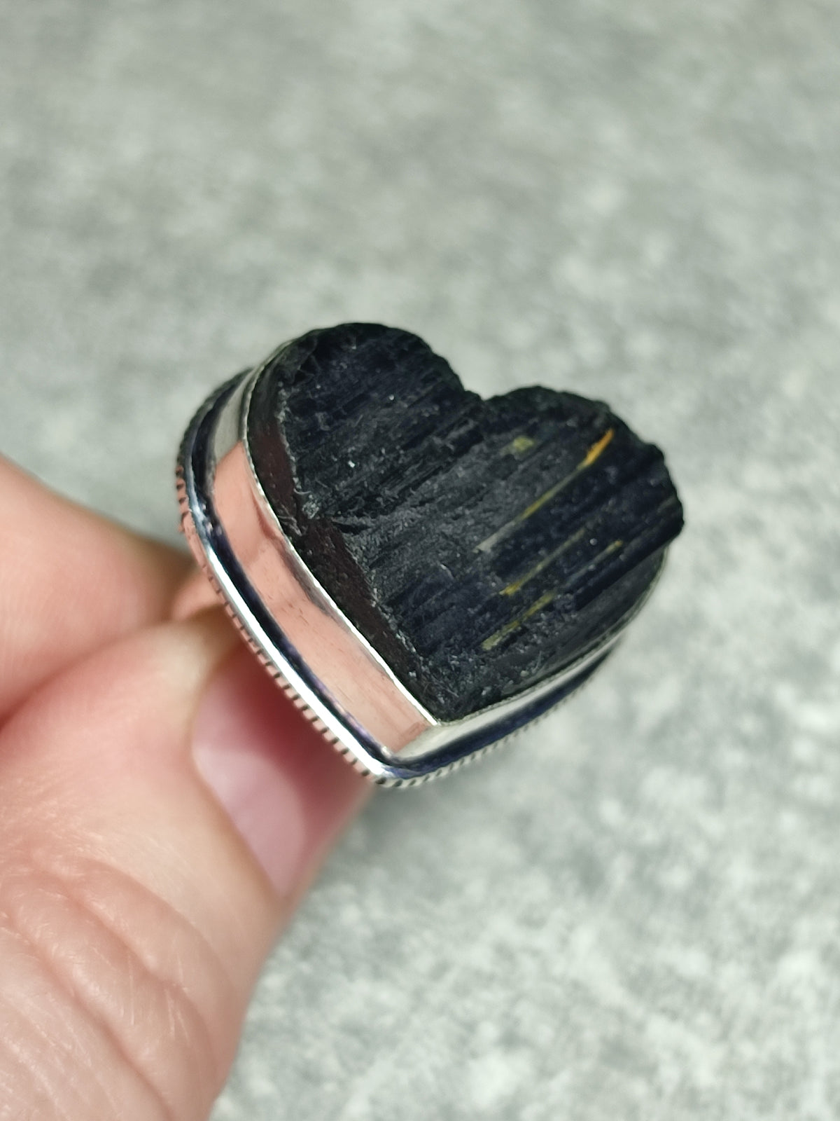 Anillo baño de plata con turmalina ref.20