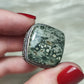 Anillo baño de plata con jaspe océano
