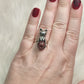 Anillo plata de ley 925 con cuarzo jardin chamanico n° 1
