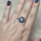 Anillo plata de ley 925 con cianita azul - Mod 10