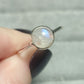 Anillo plata 925 piedra luna o ojo de Tigre - Modelo Destino