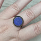 Anillo bisutería ajustable con lapislázuli - ver descripción