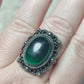 Anillo bisutería ajustable con malaquita - ver descripción