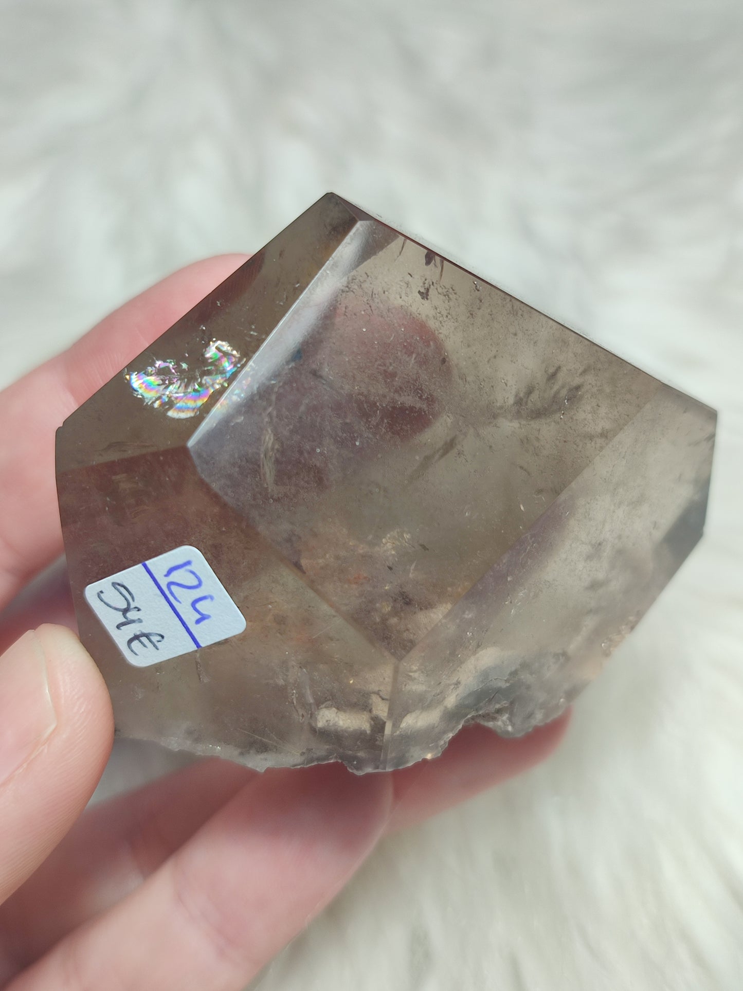 Freeform cuarzo ahumado con inclusiones - n° 124