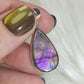 Colgante plata 925 con labradorita purpura n° 356