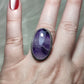 Anillo baño de plata con amatista - ref.109