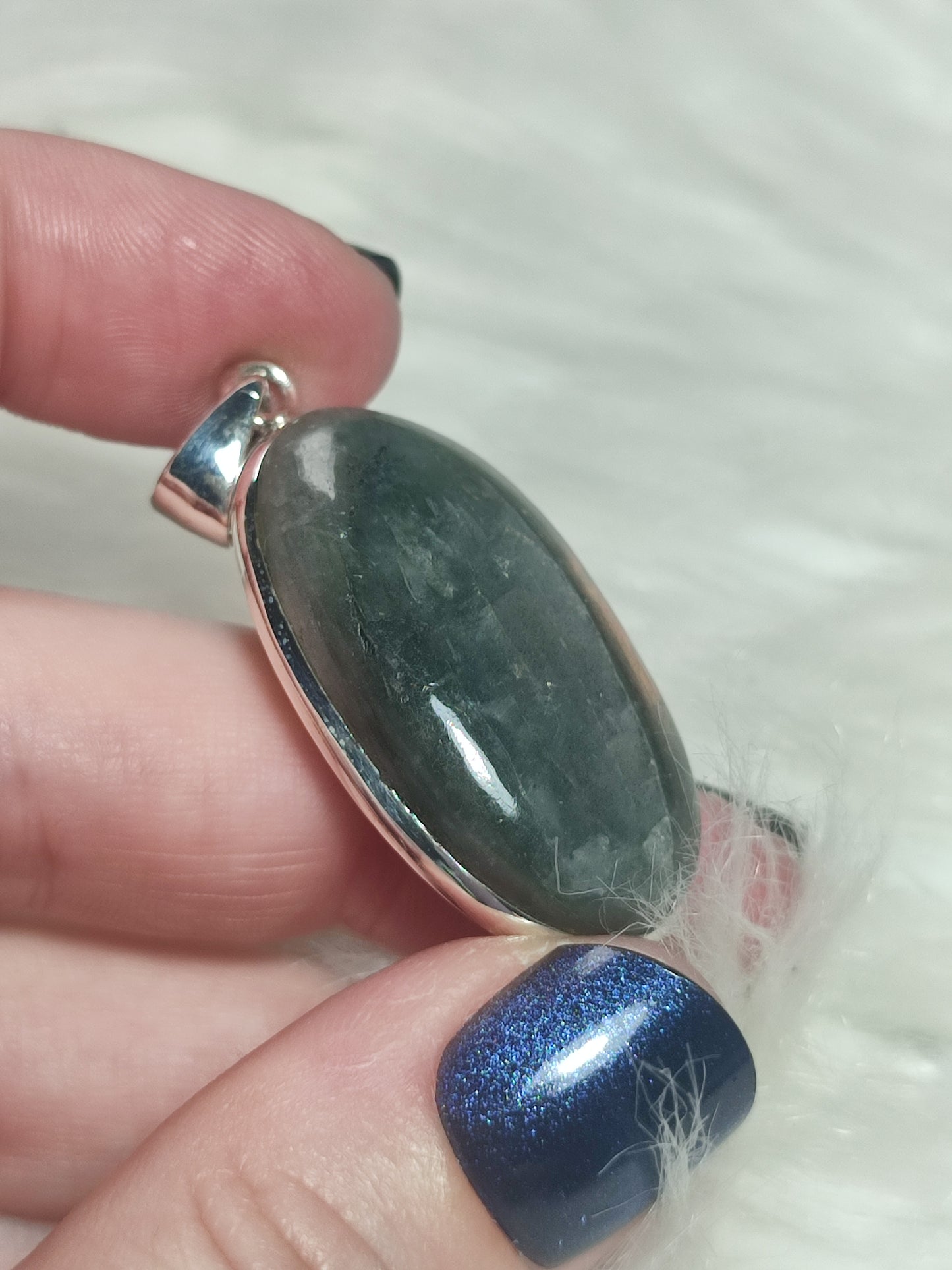 Colgante plata 925 con labradorita lila n° 75