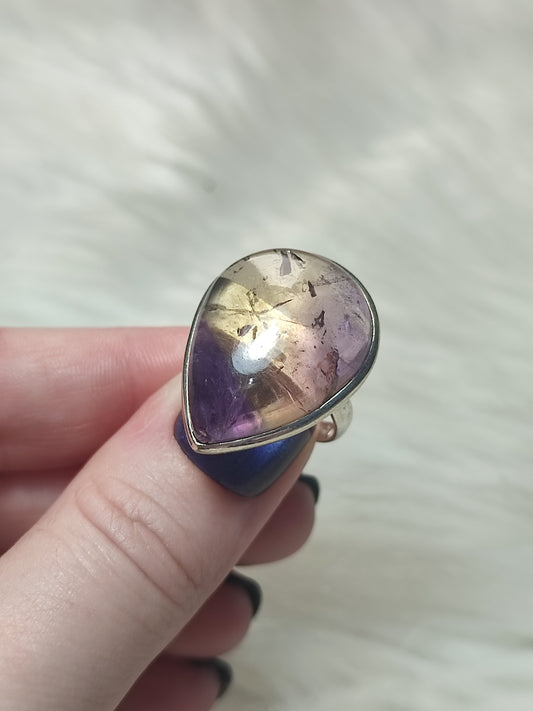 Anillo plata 925 con ametrino - ajustable n° 43