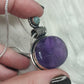 Colgante baño de plata con ametrino y larimar ( incluye cadena )