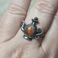 Anillo bisutería ajustable con piedra sol - ver descripción