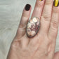 Anillo baño de plata con jaspe porcelana