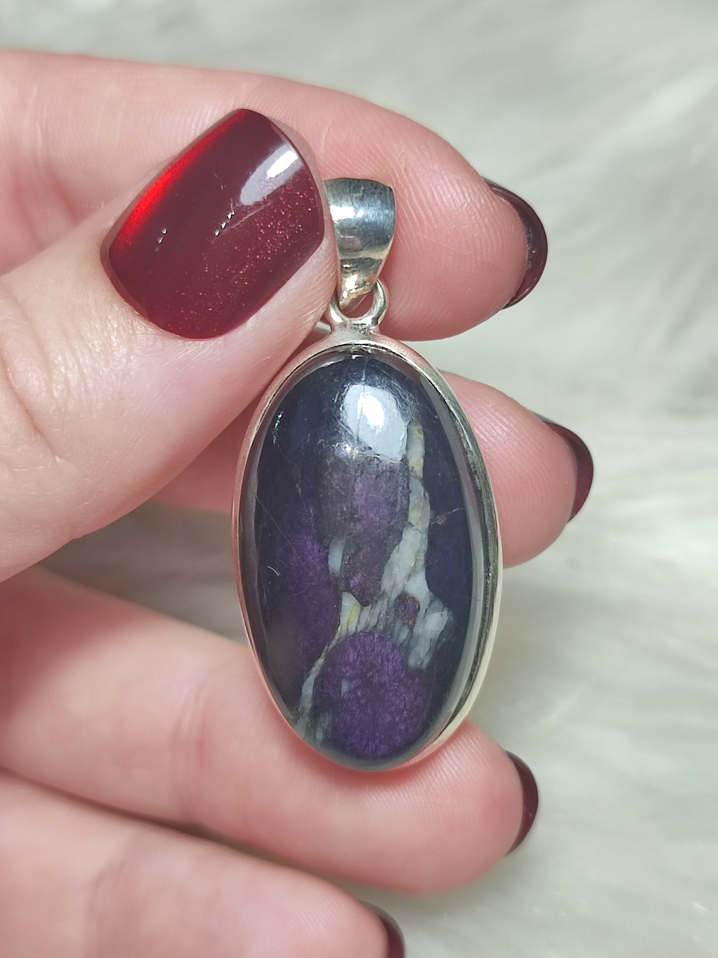 Colgante plata 925 con purpurita extra n°57