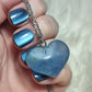 Collar fluorita azul - corazón 101
