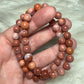 Pulsera bola ágata rosa 8 mm