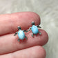 Pendientes plata 925 con larimar modelo tortuga n° 144
