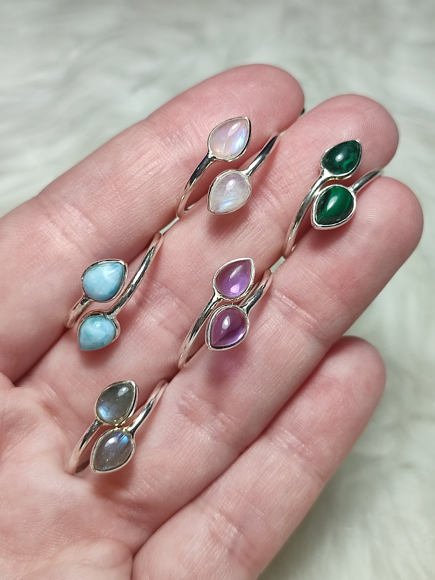 Anillo plata 925 Modelo Doble Lágrima