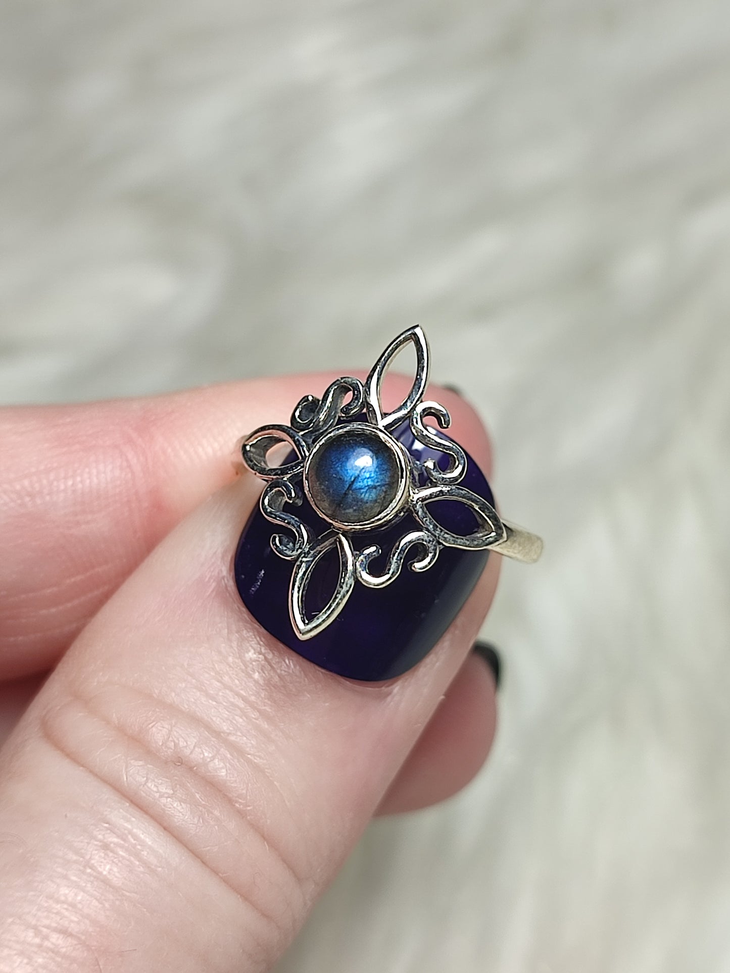 Anillo plata 925 Modelo Nudo de Bruja Ajustable