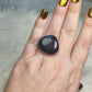 Anillo baño de plata con aventurina azul