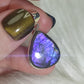 Colgante plata 925 con labradorita purpura n° 359