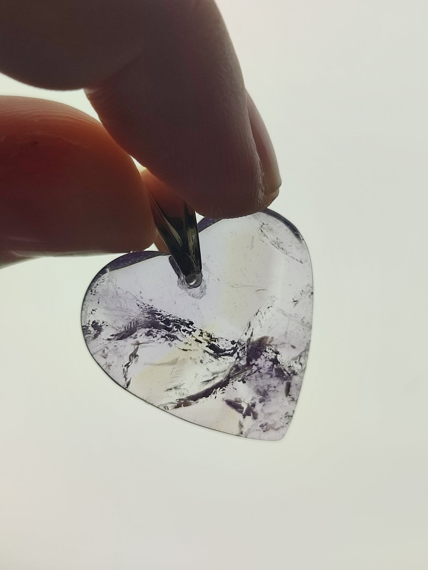 Colgante plata 925 y corazón amatista