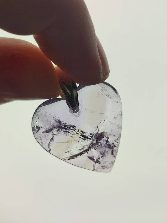 Colgante plata 925 y corazón amatista
