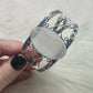 Brazalete baño de plata con selenita - N° 17