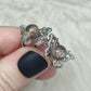 Anillo bisutería ajustable con cuarzo jardín mariposa - ver descripción