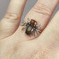 Anillo plata de ley 925 con cuarzo rutilo cobre n° 46