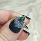 Anillo plata 925 con ópalo negro n° 50 - Modelo murciélago