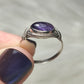 Anillo plata de ley 925 con amatista de 19 mm diámetro - n°11