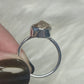 Anillo plata de ley 925 con herkimer - 18 mm diámetro