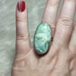 Anillo baño de plata con hemimorfita - ref.138