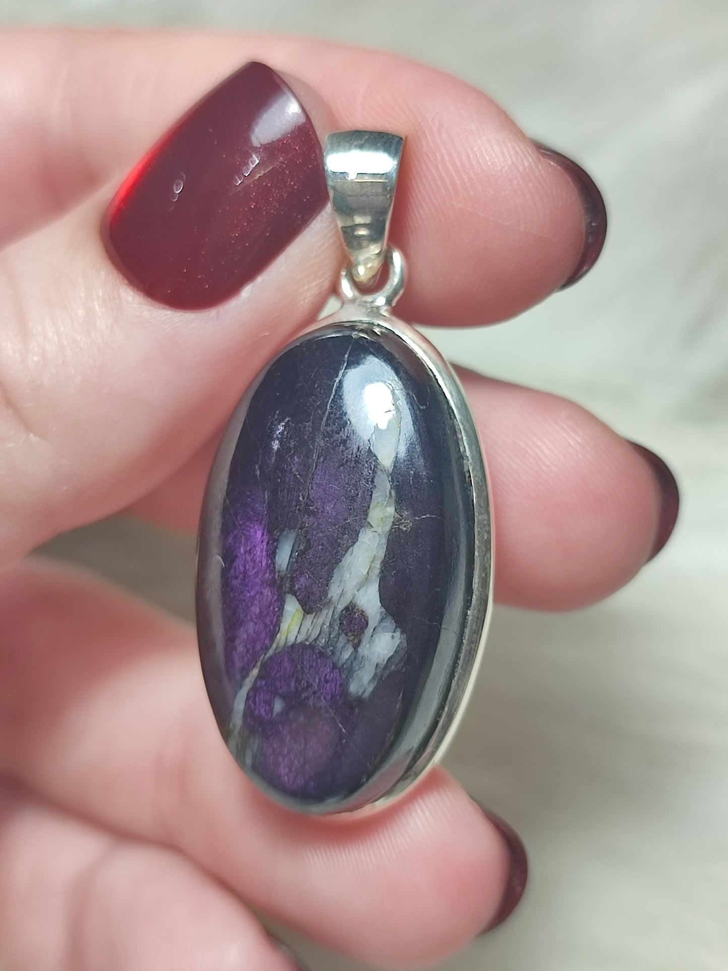 Colgante plata 925 con purpurita extra n°57