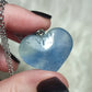 Collar fluorita azul - corazón 101