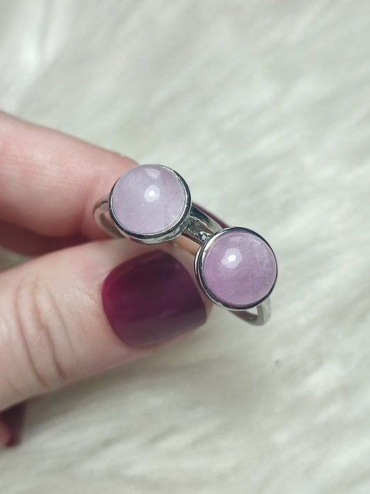 Anillo bisutería con kuncita de calidad - Ajustable  18 a 19 mm