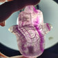 Hamsa o mano de Fátima de flúorita