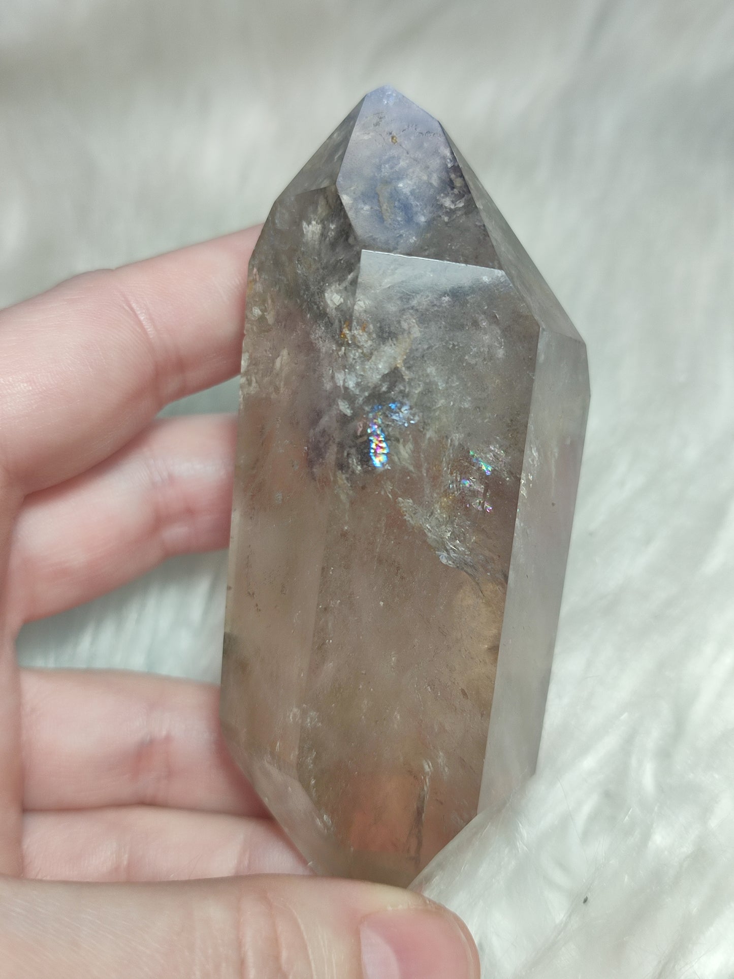 Cuarzo chamanico biterminado con cuarzo en cuarzo n° 143 - video