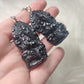 Collar acero con Ganesha - Obsidiana o jade