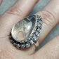 Anillo baño de plata con cuarzo rosa extra n°4