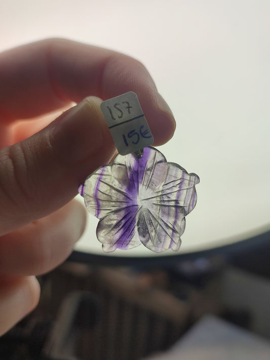 Colgante plata de ley 925 - flor fluorita