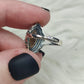 Anillo plata 925 con cuarzo ahumado facetado - ajustable n° 7