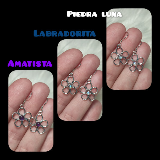 Pendientes plata 925 - Modelo Flor
