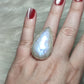Anillo baño de plata con piedra luna  - ref.167