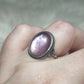 Anillo plata 925 con mica morada - ajustable n° 2