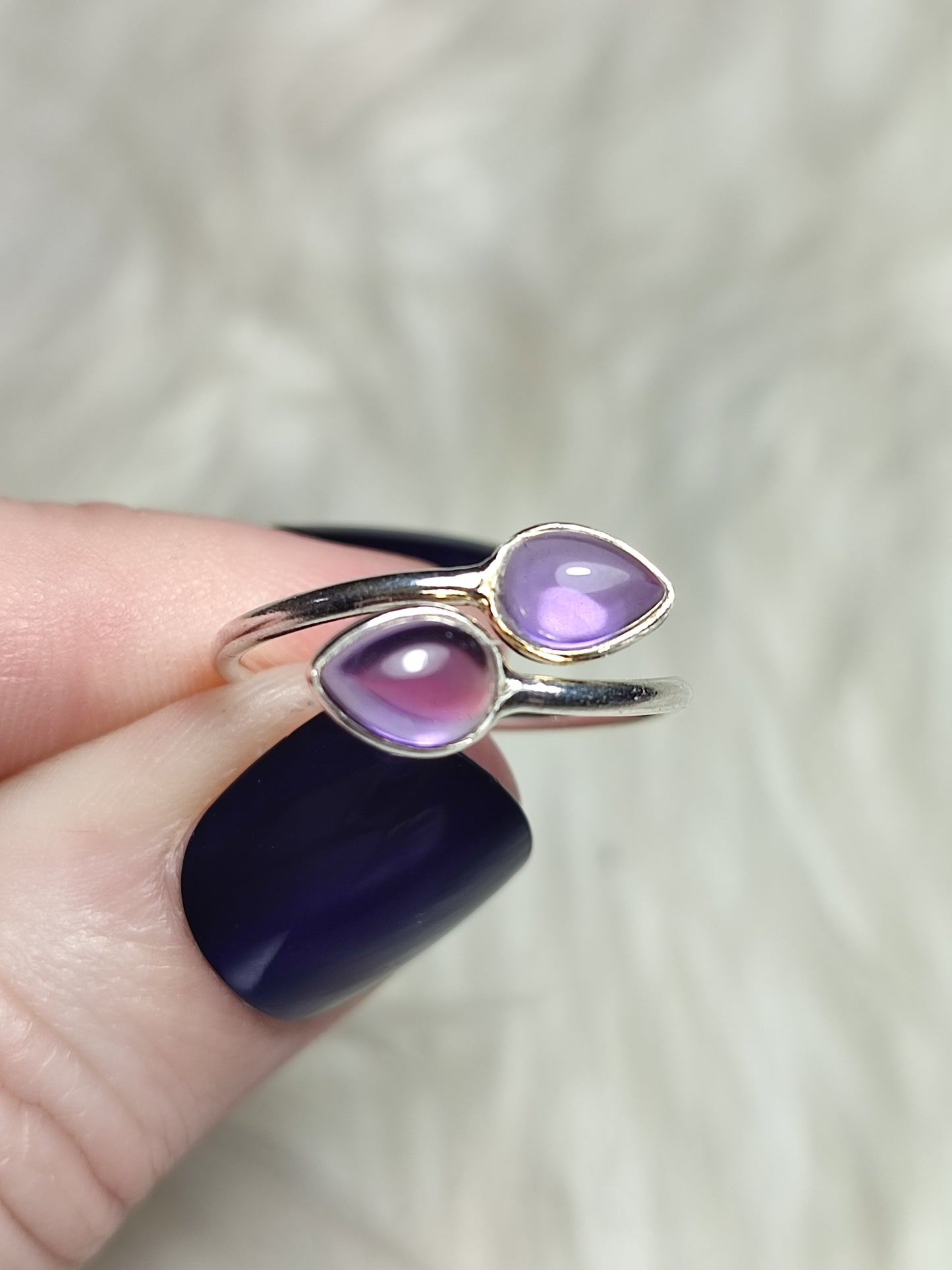 Anillo plata 925 Modelo Doble Lágrima