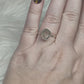 Anillo plata de ley 925 con herkimer - 18 mm diámetro