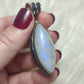 Colgante baño de plata con piedra luna 8